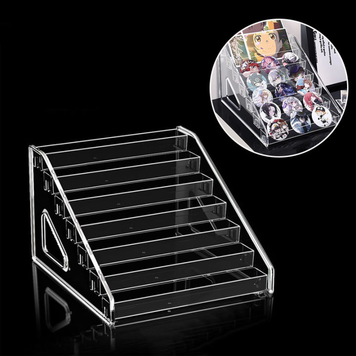 Transparent Display Stand Makeup Organizer Cosmetic Display Box Desktop Storage Rack Cosmetic Lipstick Storage Riser Shelves