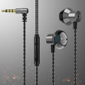 F13 Type-C/3.5mm Plug Ergonomic In-Ear Wired Earphones Bass Headset for Phone PC.