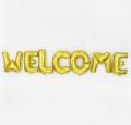 WELCOME Foil Balloon Set - 7 Piece Letter. 