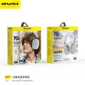 Awei AT7 Headphone 70 hours Play Time Bluetooth 5.4 Wireless Over The Ear Budget Headphones. 