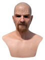 【Big-Sales】 Old Man Halloween Realistic Cosplay Party Costume Accessories Full Head Latex. 