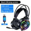 Gaming Headset 7.1 Stereo Surround Bass Headphones RGB Active Noise Reduction Earphones Game Headphone With Microphone For PC. 