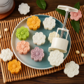 DIY Baking 3D Mooncake Mold Flower-shaped Mini Size Cookie Mould Reusable Hand-pressed Pastry Making Tools Cooking.