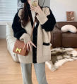 Korean Style Soft Glutinous Coat Women's Knitted Cardigan Idle Style Loose Sweater Coat Women's plus Size Fall Winter Fashion. 