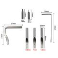 【Versatile】 Portable 7 In 1 Leather Trimmer Trenching Pressing Beveller Groover Cutting Multifunction Leather Trimming Tool Leather.