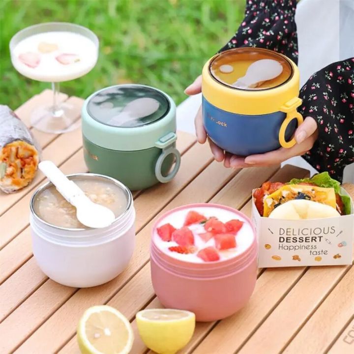 NEW】 600Ml Food Thermal Jar Insulated Soup Cup Thermos Containers