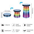 Outdoor Foldable  Rainbow Telescopic Stool Retractable Portable Foldable and Extendable Folding Chair Seat. 