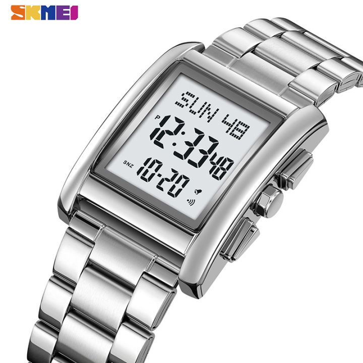 SKMEI Fashion Back Light Display Digital Countdown Sport Watches Mens Luxury Full Steel Waterproof Chrono Wristwatch Alarm Clock 2228