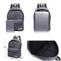 Men Male Canvas Backpack Gray Casual Rucksacks 15inch Laptop Backpacks College Student School Bag Backpack Women Mochila. 