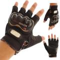 Pro Biker Motorcycle Riding Hand Gloves Half Finger Black.