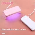Nail Polish Mouse Light Portable Foldable Uv Nail Lamp Fast Drying Led Light Therapy Machine for Travel Easy to Use Nail Polish Dryer Nail Uv Machine.