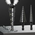 4Pcs 3-12 4-12 4-20mm Straight Groove Step Bit Nitride Twist Drill. 