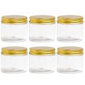 6Pcs Plastic Jar with Lid, Transparent Jar with Lid, Plastic Mason Jar, Cosmetic Storage Container, Slime Storage Jar. 