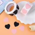 500Pcs/Roll Heart Decorative Sticker For Gift Box Black Pink Love Scrapbooking Self-adhesive Stickers Valentine's Day Wedding Decoration. 