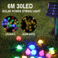 Light up life 6M 30 LED Solar Powered Retro Crystal Ball Bulb String Outdoor Light.