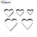 Heart-shaped Cookie Cutter Set Stainless Steel Heart Cookie Cutter Easy to Clean Baking Mold for Home Kitchen Cake Decorating Tools. 