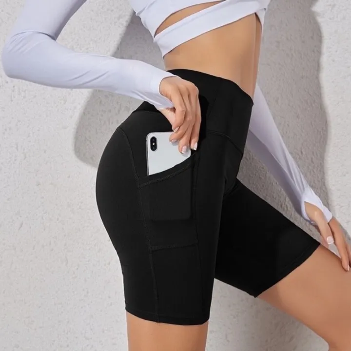 Women%20Gym%20Shorts%20High%20Waist%20Push%20Up%20Cycling%20Sport%20Leggings%20Phone%20Pockets%20For%20Femme%20Running%20Fitness%20Trainning%20Yoga%20Short%20Pants%20-%20Image%206