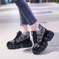 9.5cm/3.7 Inch Height Wedge Sneakers vator WOMEN'S Shoes Colorful Sequin Slanted Heel High-Heel Casual Small Athletic Shoes Korean-style Short-height Chunky Sneaker.
