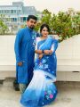 Custom Experience - Hand Paint Half Silk Sharee and Panjabi For Combo Couple Dress - Couture - High-end - Designed - Urban Vibes. 