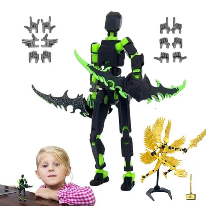 Desktop Decoration 3D Printed T13 Action Figure Shapeshift Robot ABS Robot Dummy Action Figures Multi-Jointed Movable Model