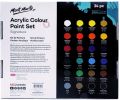 Mont Marte Acrylic Paint Set 24 Colours 36ml, Perfect for Canvas, Wood, Fabric, Leather, Cardboard, Paper, MDF and Crafts.