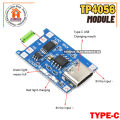TP4056 Type-c USB 5V 1A 18650 Lithium Battery Charger Module - Equipped with Dual Protection Functions for Safe Charging. 