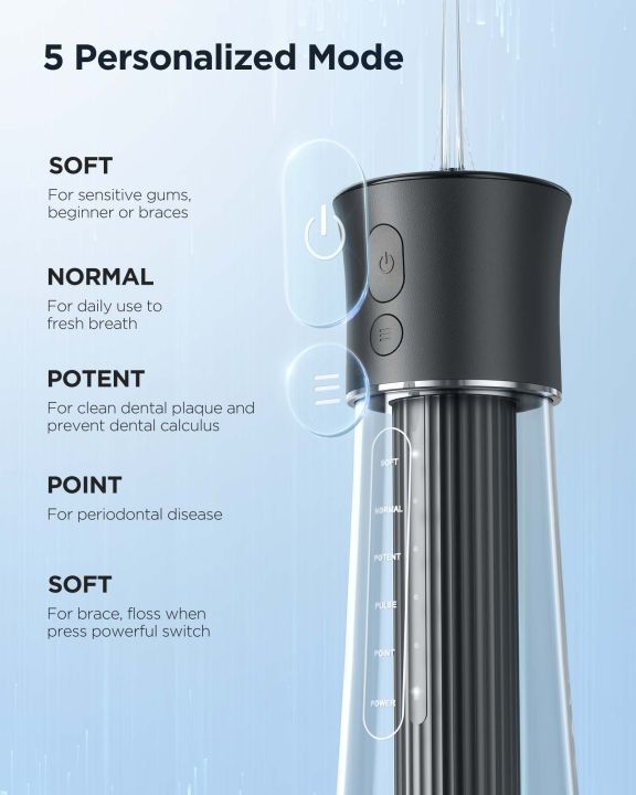 Fairywill%20F30%20Water%20Flosser%205%20Mode%20Oral%20Irrigator%20Teeth%20Dental%20Water%20Jet%20Rechargeable%20Portable%20300ML%20Water%20Tank%20Teeth%20Cleaner%20-%20Image%204