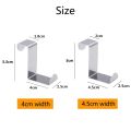 2Pcs/Set Stainless Steel Door Hooks Kitchen Cabinet Door Hanger For Towel Coat Clothes Bathroom Organizer Z Shape Hooks Rack.