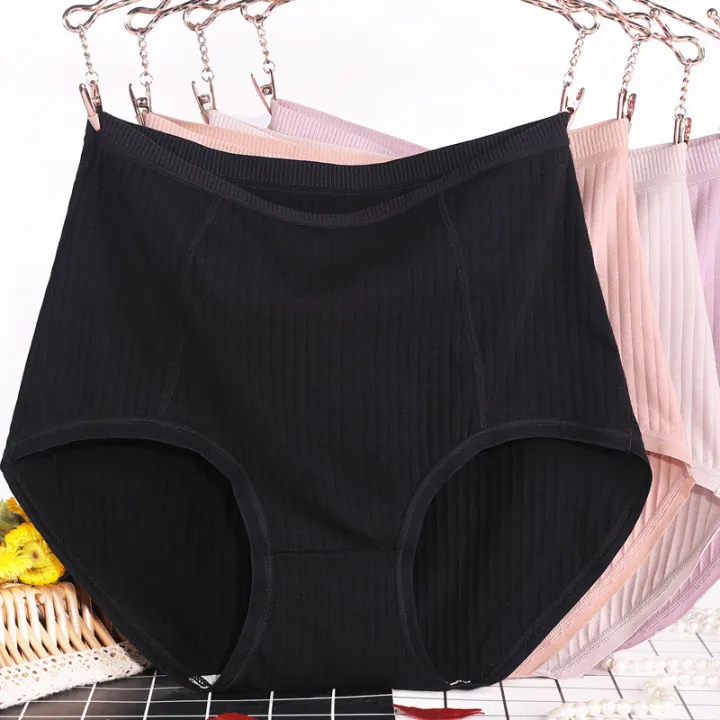 3Pcs/set%20Big%20Size%20XL~6XL%20High%20Waist%20Cotton%20Briefs%20Women's%20Lingerie%20Solid%20Panties%20Striped%20Underpants%20Breathable%20Underwear%204622%20-%20Image%204