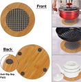 Dinning Table Mat/Wooden Nonslip Heat Pad For Kitchen round.