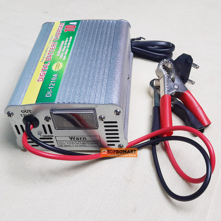 12V 10A Digital Auto Battery Charger Intelligent Smart LCD Display, Automate Stop Work When Battery Full. Three Phase Power Battery Charger