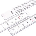 Deli Metal Steel Ruler 15 / 20 / 30cm Small Steel Ruler Thickened Long Measuring Stationery for Students. 