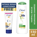 Dove Shampoo Hairfall Rescue 330ml (Conditioner 50ml Free).