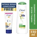 Dove Shampoo Hairfall Rescue 330ml (Conditioner 50ml Free). 