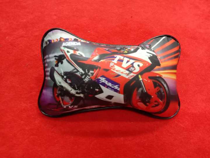 PVC Leather Bike Pillow - TVS Apache Motorbike Pillow-Premium Quality