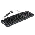 USB Wired Gaming Keyboard and Mouse Combo Waterproof Rainbow Backlit 2000DPI for Home Office.