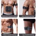 Abdominal Muscle Toner Rechargeable ABS Stimulator, Portable Wireless Muscle Trainer for Men Women,6 Modes with 10 Levels Intelligent EMS Home Office Fitness for Abdomen/Arm/Leg,10pcs Free Gel Pads..