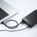 3.5 inch HDD External Case USB 3.0 to SATA External 3.5 Hard Drive Enclosure Disk for 3.5 SATA HDD External Storage Box with Aluminum Case (USB3.0-Black).