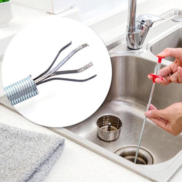 Sewer Pipeline Kitchen Home Toilet Drain Cleaning Narrow Bendable Curve Grabber Tools