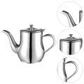 1pcs- Filter screen oil kettle stainless steel household wine kettle anser kettle pour oil bottle seasoning bottle kitchen supplies oil tank artifact.