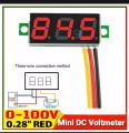 3-Wires DC 0-100V Mini Digital Panel Voltmeter Module Voltage Meter 5.0. 