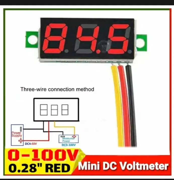 3-Wires%20DC%200-100V%20Mini%20Digital%20Panel%20Voltmeter%20Module%20Voltage%20Meter%205.0%20-%20Image%202