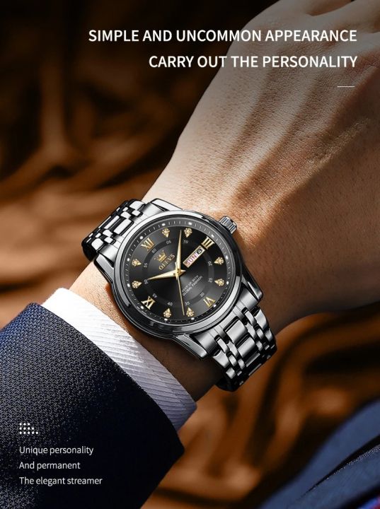Olevs%205513%20Black%20Stainless%20Steel%20Analog%20Wrist%20Watch%20For%20Men%20-%20Image%204