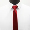Black New Mens Solid Color Ties. 