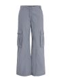 Women Cargo Baggy Pants Low Waist Wide Leg Flare Trousers Y2K Low Rise Bell Bottom Straight Casual Vintage Jeans.