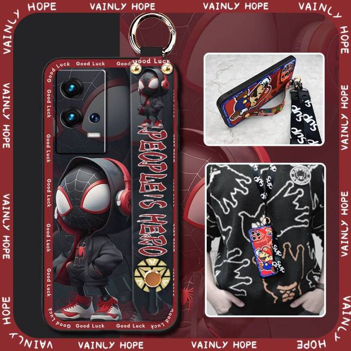 Durable%20Phone%20Holder%20Phone%20Case%20For%20VIVO%20IQOO8%20Soft%20case%20Protective%20Fashion%20Design%20Lanyard%20Dirt-resistant%20Anti-dust%20Ring%20-%20Image%207