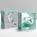 STN28 cat ear luminous Bluetooth headset head-mounted cute wireless live broadcast girl children's headset.