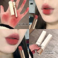 Milk velvet lipstick ~ matte matte velvet lip clay small square tube student white pseudo plain lip gloss BLACK NANA. 