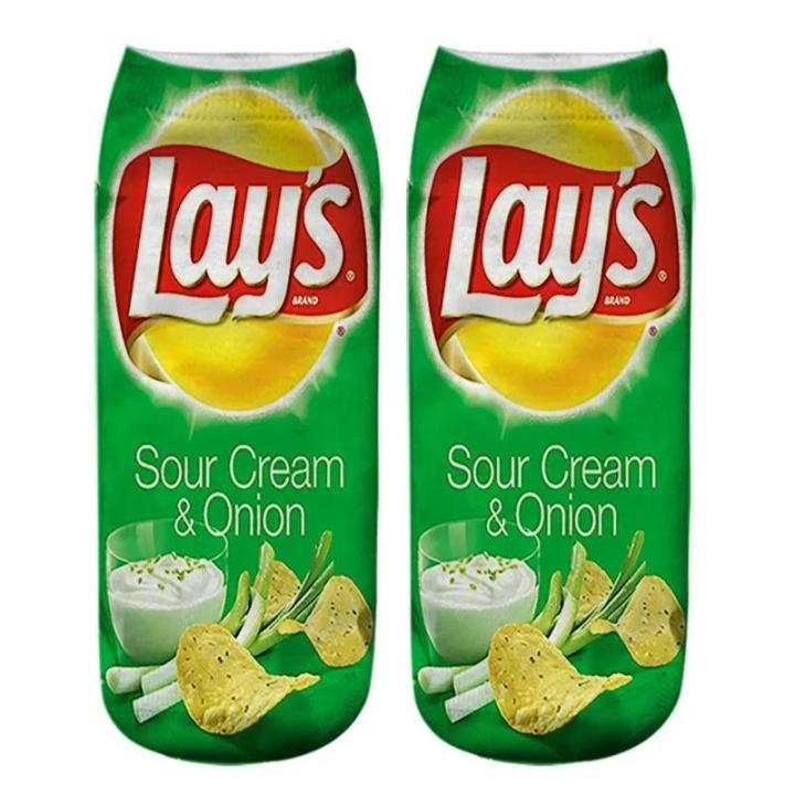 New%20Funny%20Cartoon%20Foods%20Low%20Ankle%203D%20Printed%20Potato%20Chips%20Fries%20Short%20Cotton%20Socks%20For%20Women%20Men%20Summer%20Spring%20Dropship%20-%20Image%202