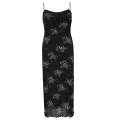 Elegant Floral Print Lace Mesh Maxi Dresses for Women Y2K Goth Vintage Bodycon Long Slip Dress Grunge Fairycore Party Dress. 